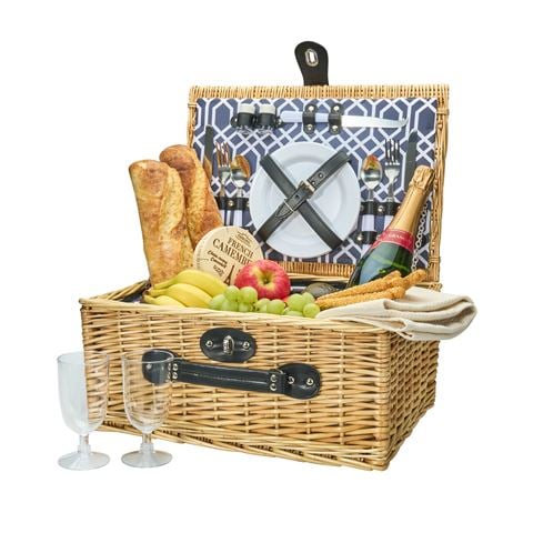 Avanti - Hamptons Blue Point 2-Person Wicker Picnic Basket