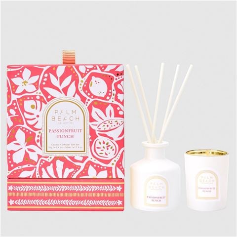 Palm Beach Collection - Passionfruit Punch Mini Candle & Diffuser Set 2pce