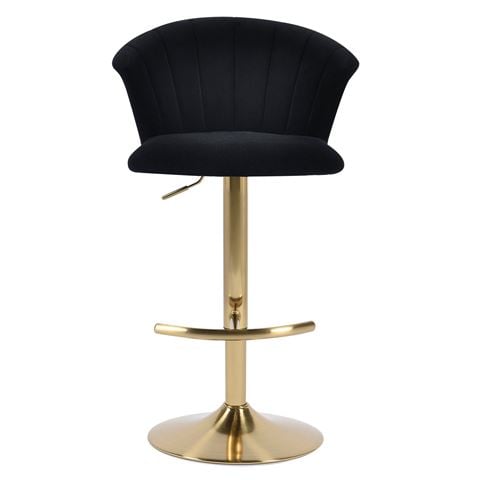 Design Arc Furniture - Flare Golden Velvet Gas Lift Barstool