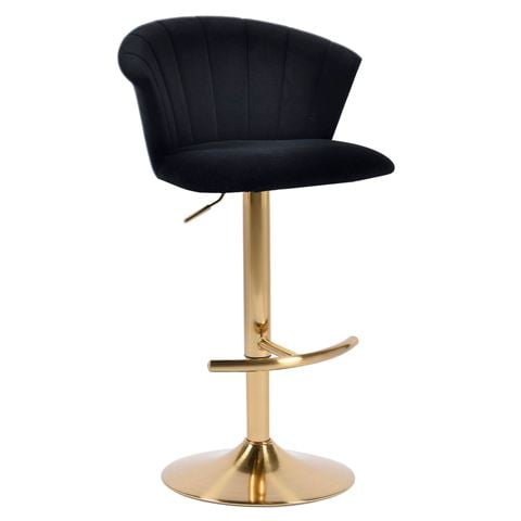 Design Arc Furniture - Flare Golden Velvet Gas Lift Barstool