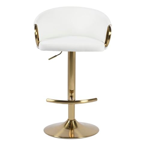 Design Arc Furniture - Winfrey Gas Lift Bar Stool White