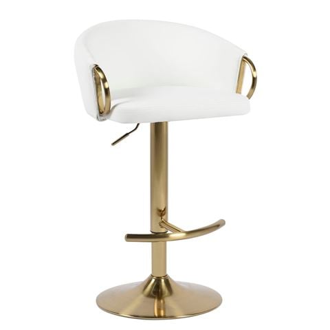Design Arc Furniture - Winfrey Gas Lift Bar Stool White