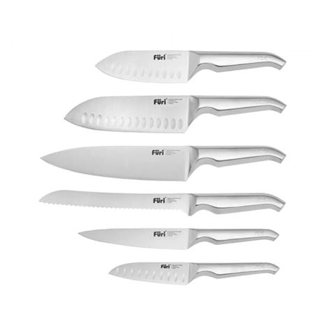 Furi - Pro Stone Knife Block Set Snow Terrazzo 7pce