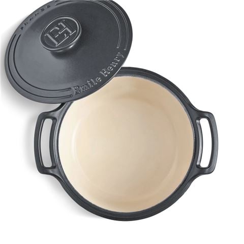 Emile Henry Sublime Round Casserole Graphite 28cm/4.2l - Peter's of Kensington