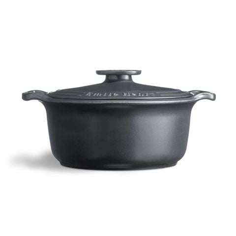 Emile Henry Sublime Round Casserole Graphite 28cm/4.2l - Peter's of Kensington