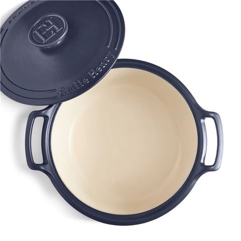 Emile Henry Sublime Round Casserole Indigo 31cm/5.8l - Peter's of Kensington