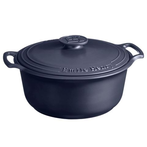 Emile Henry Sublime Round Casserole Indigo 31cm/5.8l - Peter's of Kensington