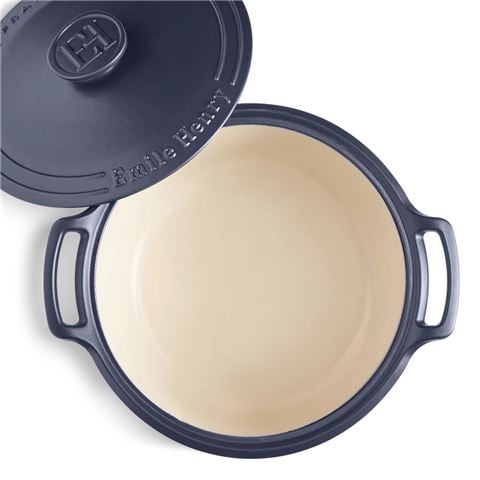 Emile Henry Sublime Round Casserole Indigo 33cm/7.1l - Peter's of Kensington
