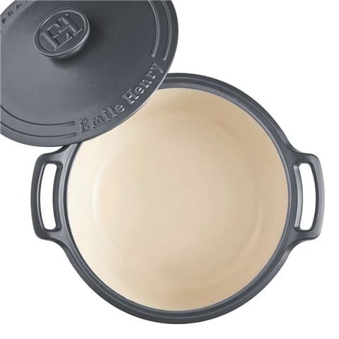 Emile Henry Sublime Round Casserole Graphite 33cm/7.1l - Peter's of Kensington