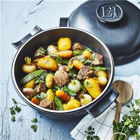 Emile Henry - Delight Round Casserole Graphite 2l
