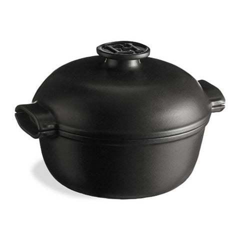 Emile Henry - Delight Round Casserole Graphite 2l