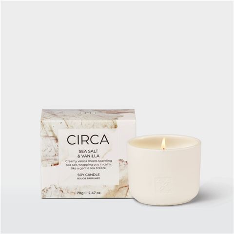 CIRCA Sea Salt & Vanilla Candle 70g - Peter's of Kensington