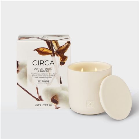 CIRCA Cotton Flower & Freesia Candle 300g - Peter's of Kensington