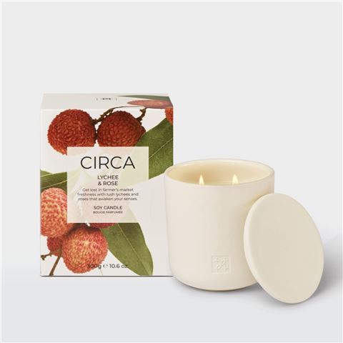 CIRCA Lychee & Rose Candle 300g - Peter's of Kensington