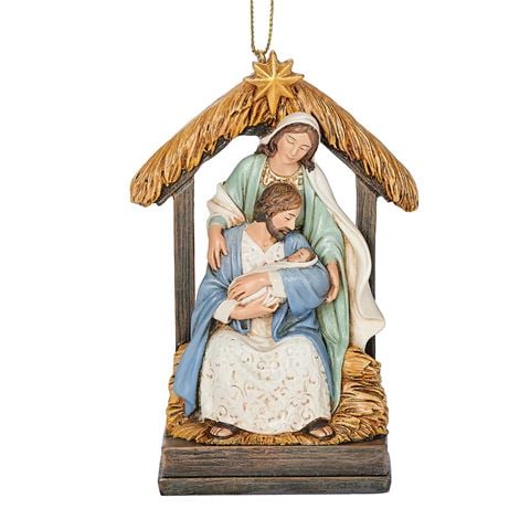 Roman Christmas Holy Family in Manger Scene Ornament - Peter's of Kensington