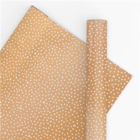 Vandoros - Starry Night Wrapping Paper Gold/White 76cmx2.5m