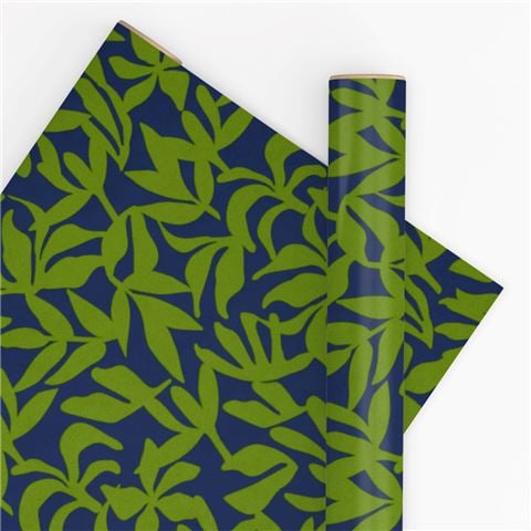 Vandoros Tropics Wrapping Paper Blueberry/Kiwi 76cm x 2.5m - Peter's of Kensington