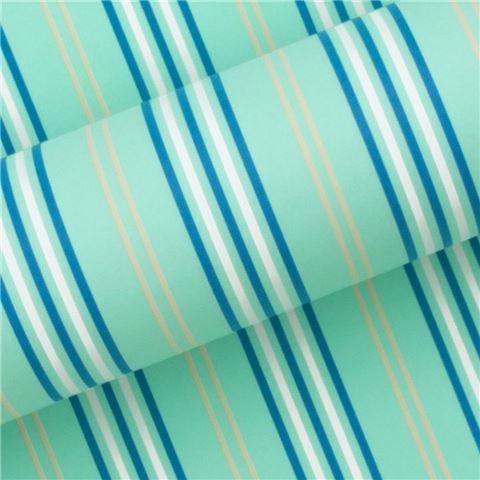 Vandoros - Coastal Stripe Wrapping Paper Aqua 76cm x 2.5m