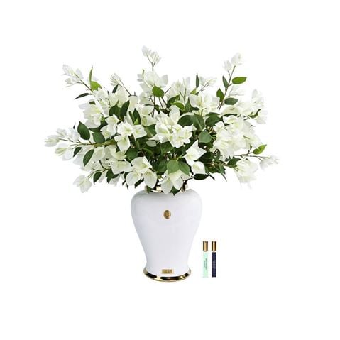 Cote Noire - Imperial Bougainvillea White w/Piano White Urn
