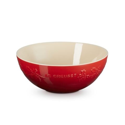 Le Creuset - Holly Serving Bowl Cerise 25cm