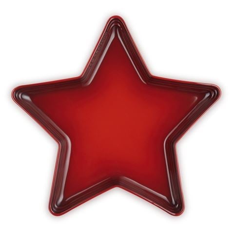 Le Creuset - Stoneware Star Platter Cerise 36cm