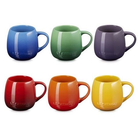 Le Creuset - Rainbow Coupe Mug Set 6pce