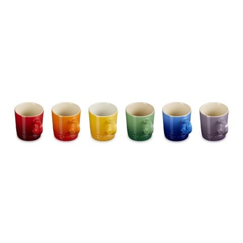 Le Creuset - Rainbow Espresso Mug Set 6pce