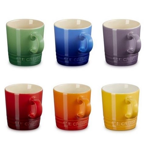 Le Creuset - Rainbow Espresso Mug Set 6pce