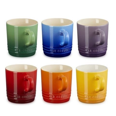 Le Creuset - Rainbow Cappuccino Mug Set 6pce