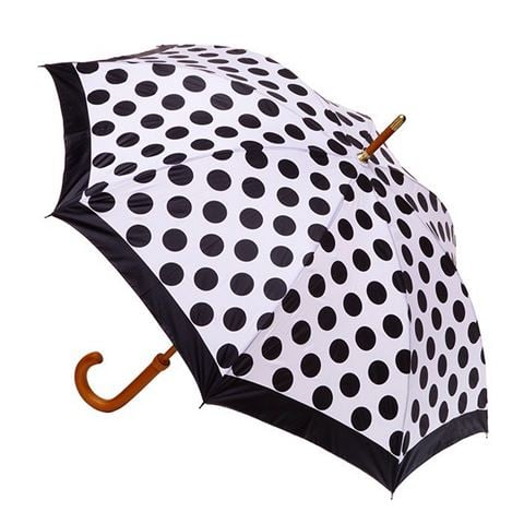 Clifton - UPF50+ Classic Walking Umbrella Polka Dot Print