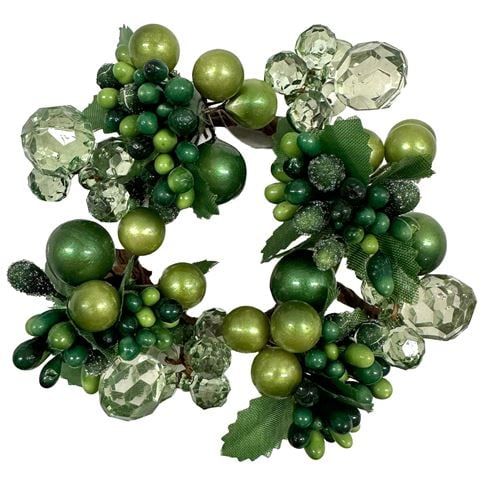 Raz - Candle Ring Dark Green