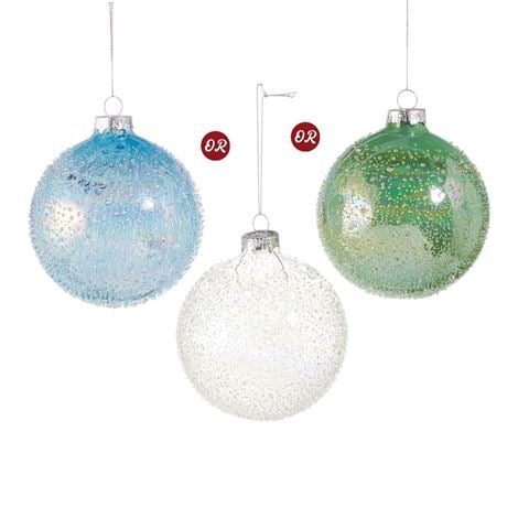 Raz - Holiday Tidings-Textured Ornament Assorted