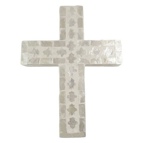 Coastal Home - Cheyenne Inlay Cross Ivory 20x26cm