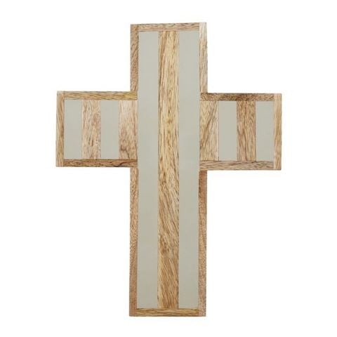 Coast To Coast - Ceres Wood & Resin Cross Sage 20x26cm