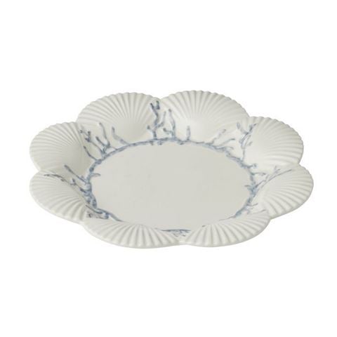 Coast To Coast Attina Ceramic Platter White/Blue 30cm - Peter's of Kensington