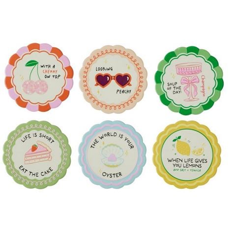 Coastal Home - Proverb Ceramic Coaster Set 10cm 6pce