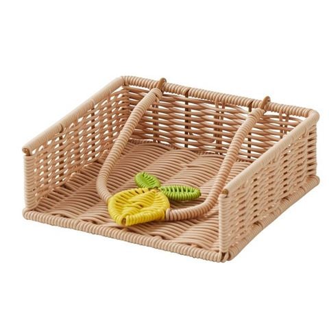 Coast To Coast - Citron Woven Napkin Holder 18x18x6cm