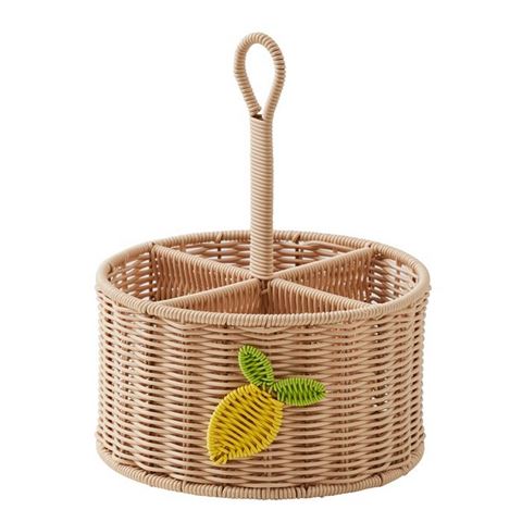 Coastal Home - Citron Woven Caddy 23x30cm
