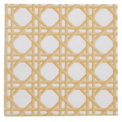 Coastal Home - Rattan 3ply Napkin Natural 33cm 20pce