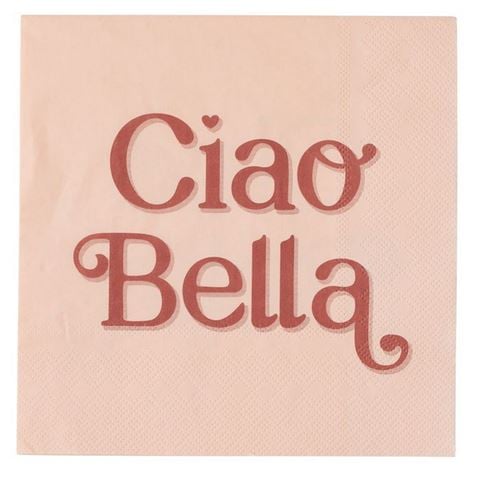 Coastal Home - Ciao Bella 3ply Napkin Nude 33cm 20pce