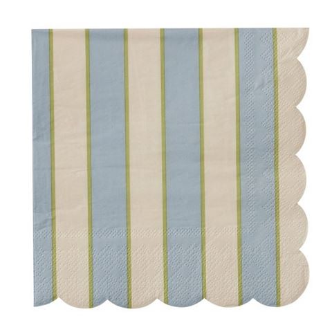 Coastal Home - Carnival 3ply Napkin Blue/Ivory 33cm 20pce