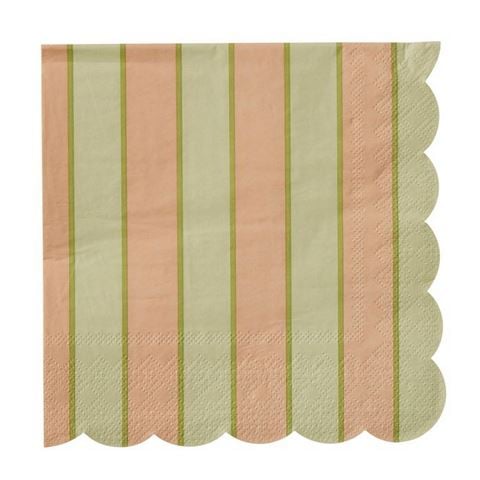 Coastal Home - Carnival 3ply Napkin Peach/Green 33cm 20pce