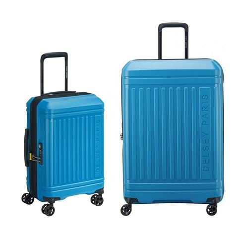 Delsey - Lutece SE Lightweight Expandable Blue Spinner Case Set 55cm & 76cm