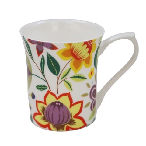 Queens - Hippy Florals Mug Abstract Pink