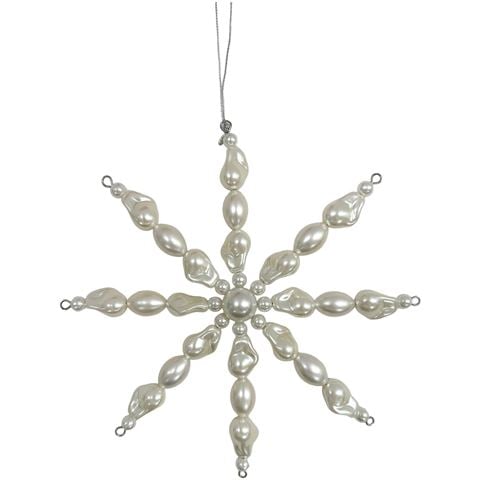 Raz - Holiday Tidings  Freshwater Pearl Snowflake Ornament