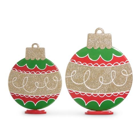 Raz - The Christmas Shoppe Multicolour Standing Ornament Set 2pce