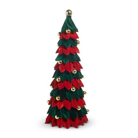 Raz - The Christmas Shoppe Red and Green Velvet Tree Medium