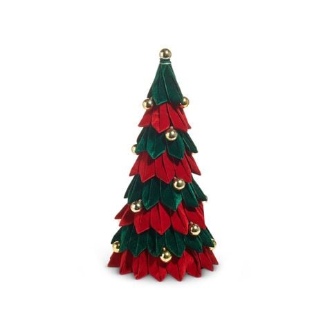 Raz - The Christmas Shoppe Red and Green Velvet Tree Small