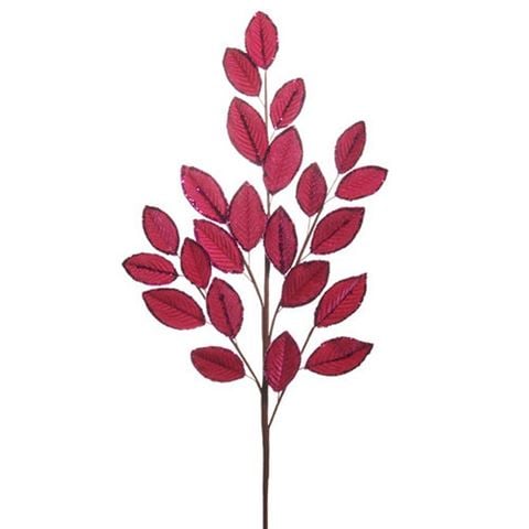 Raz - All Of The Trimmings Bright Pink Leaf Spray