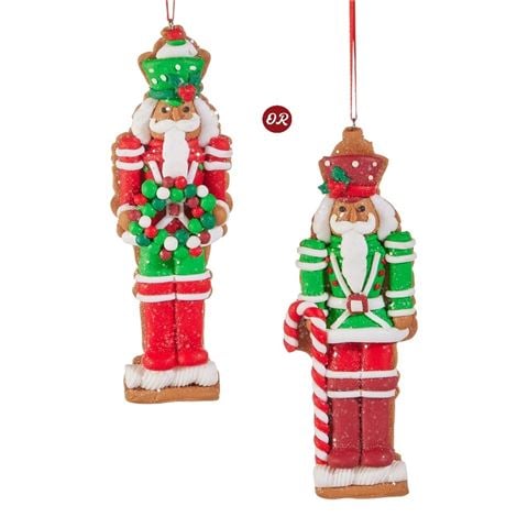 Raz - Holly Jolly Holiday Christmas Gingerbread Nutcracker Ornament